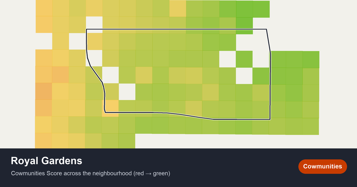 Map of Royal Gardens in Edmonton