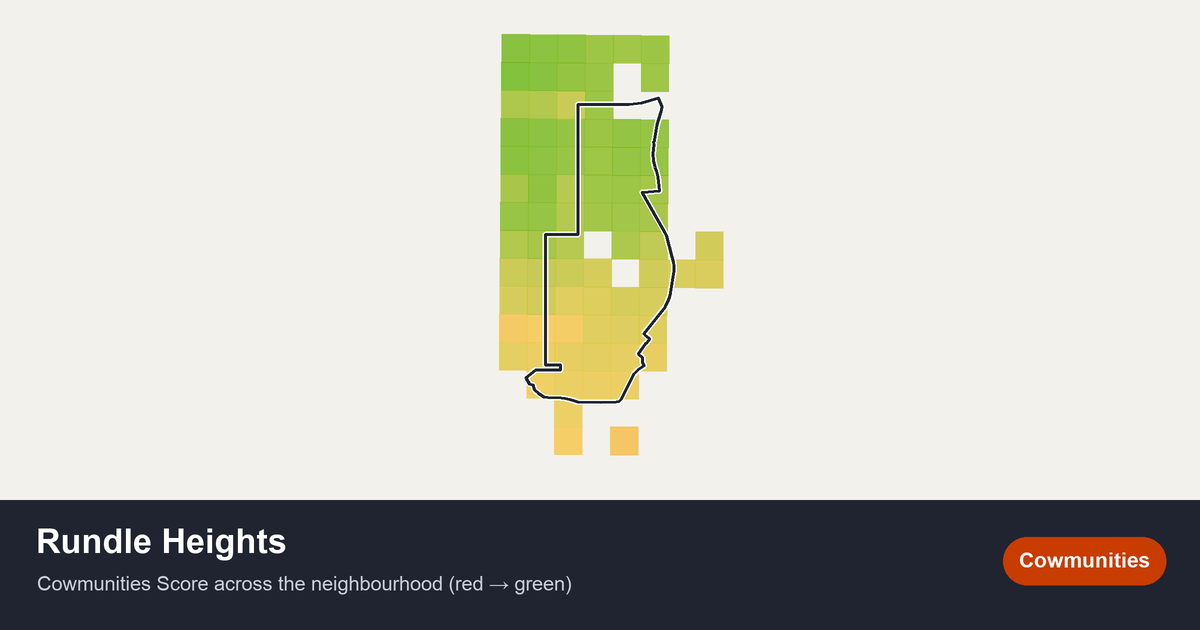 Map of Rundle Heights in Edmonton
