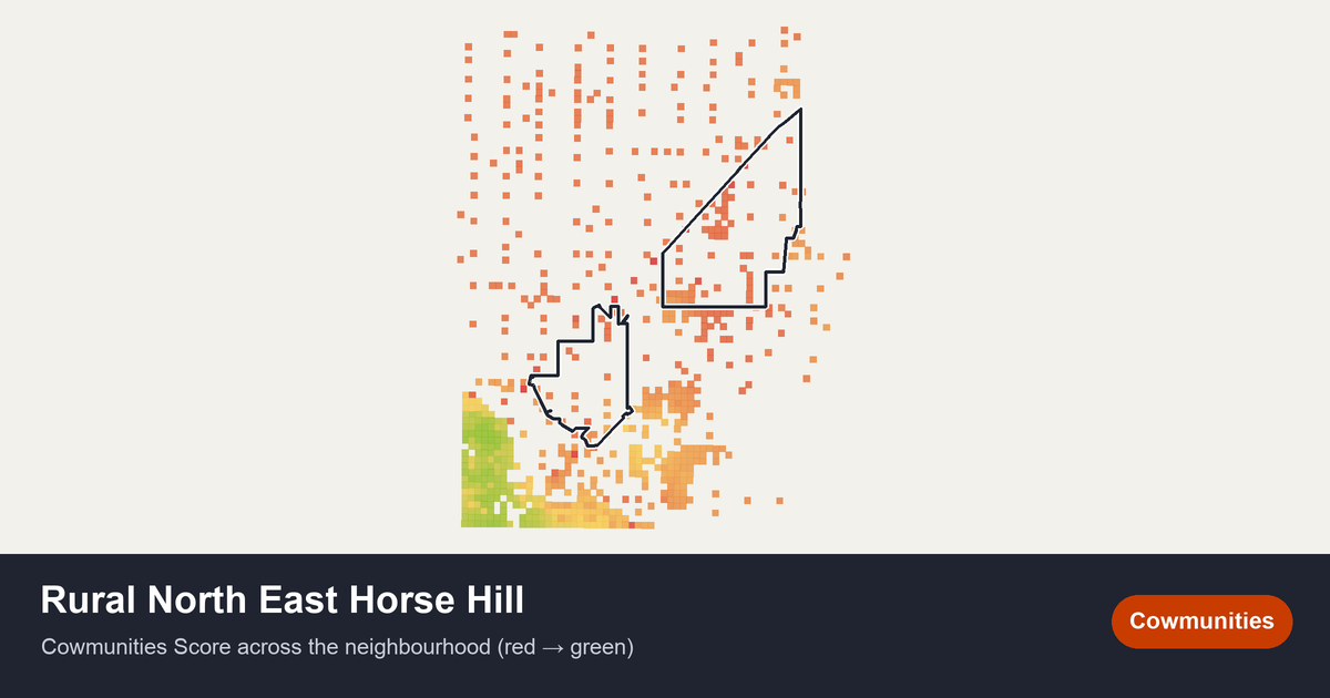 Map of Rural North East Horse Hill in Edmonton