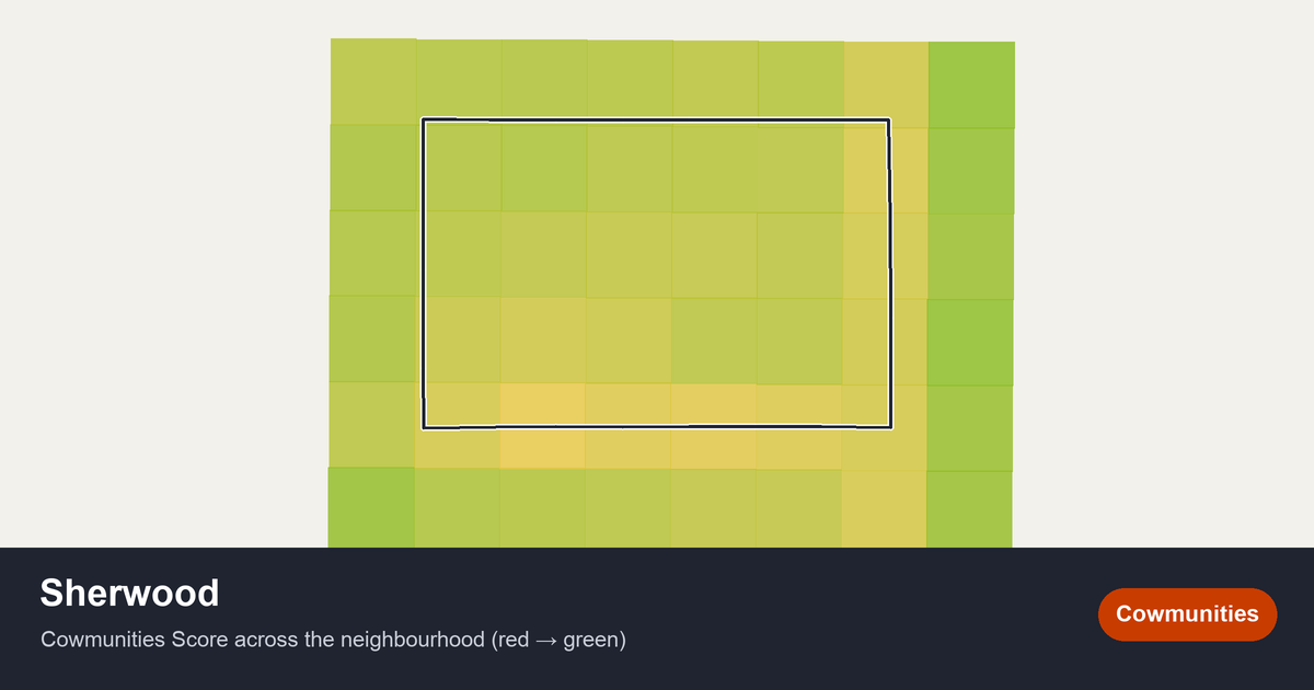 Map of Sherwood in Edmonton