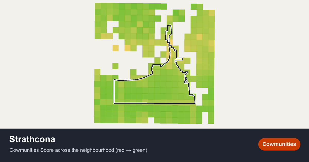 Map of Strathcona in Edmonton