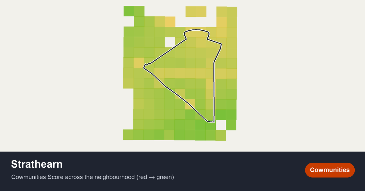 Map of Strathearn in Edmonton