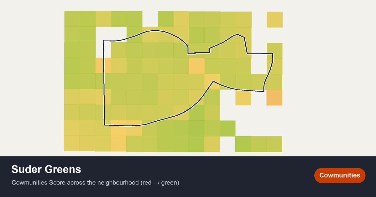 Map of Suder Greens in Edmonton
