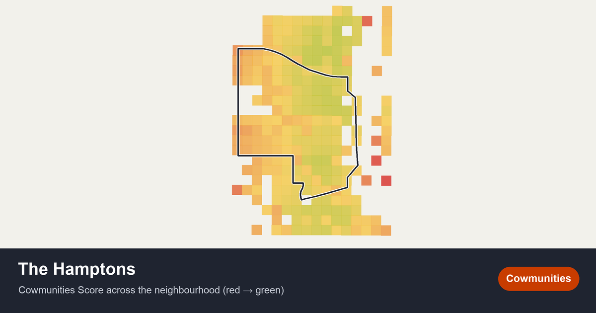 Map of The Hamptons in Edmonton