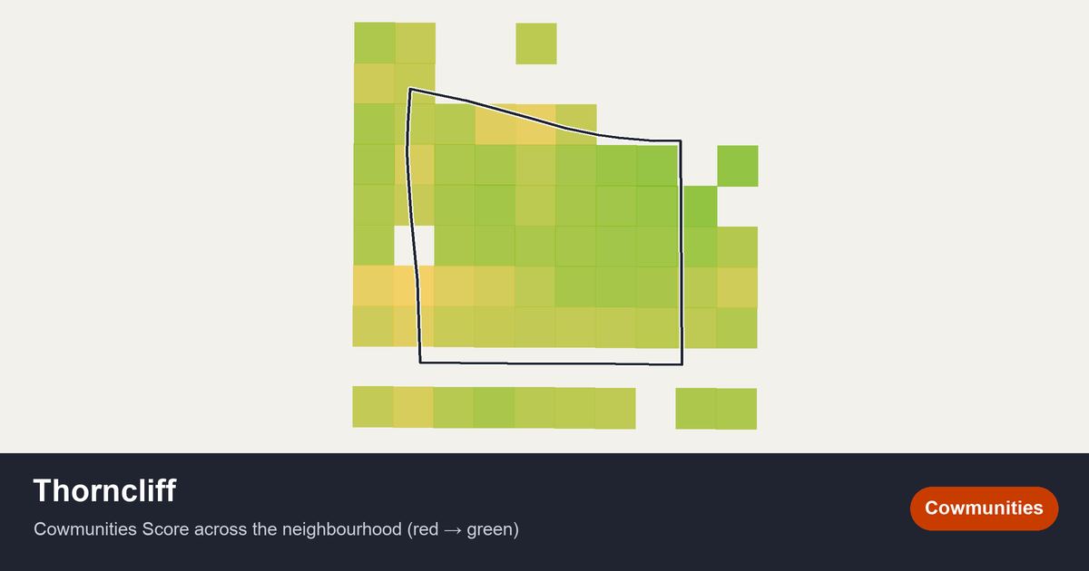 Map of Thorncliff in Edmonton
