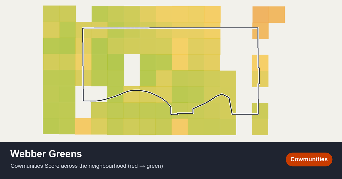 Map of Webber Greens in Edmonton