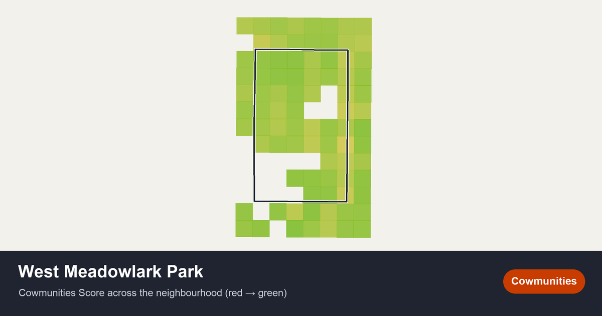 Map of West Meadowlark Park in Edmonton