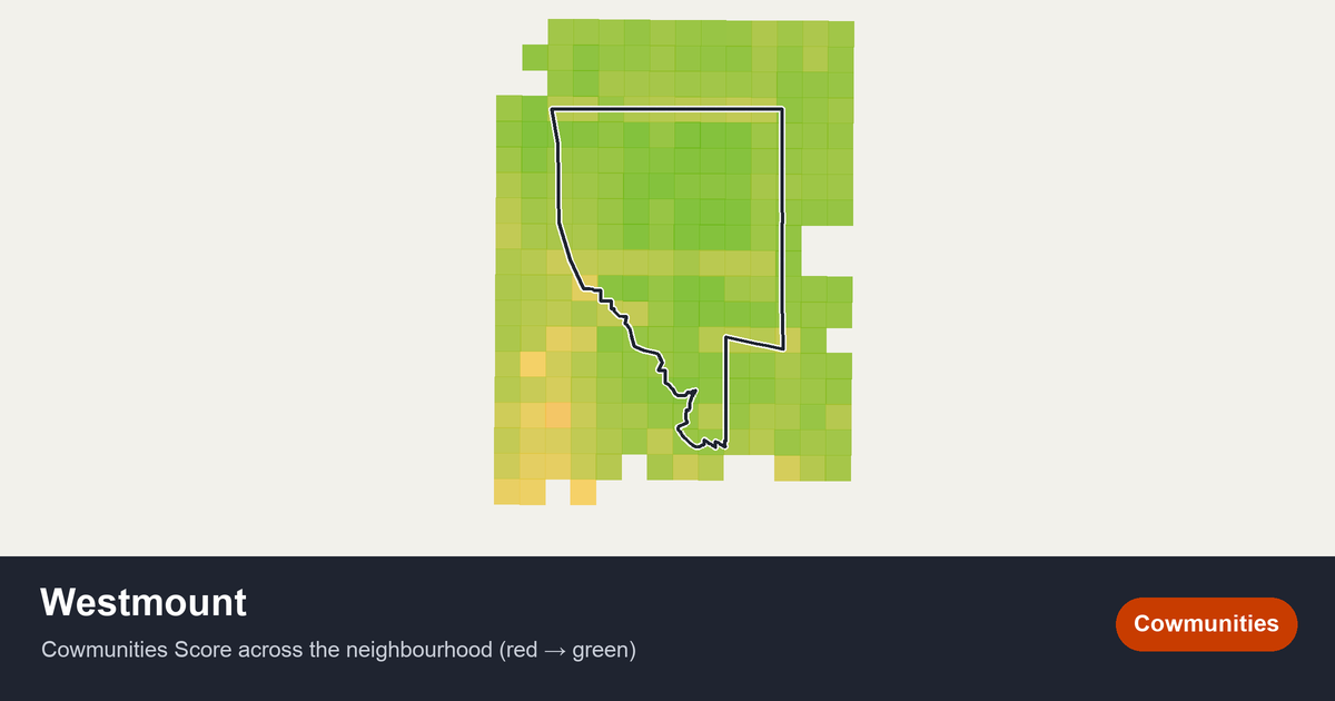 Map of Westmount in Edmonton
