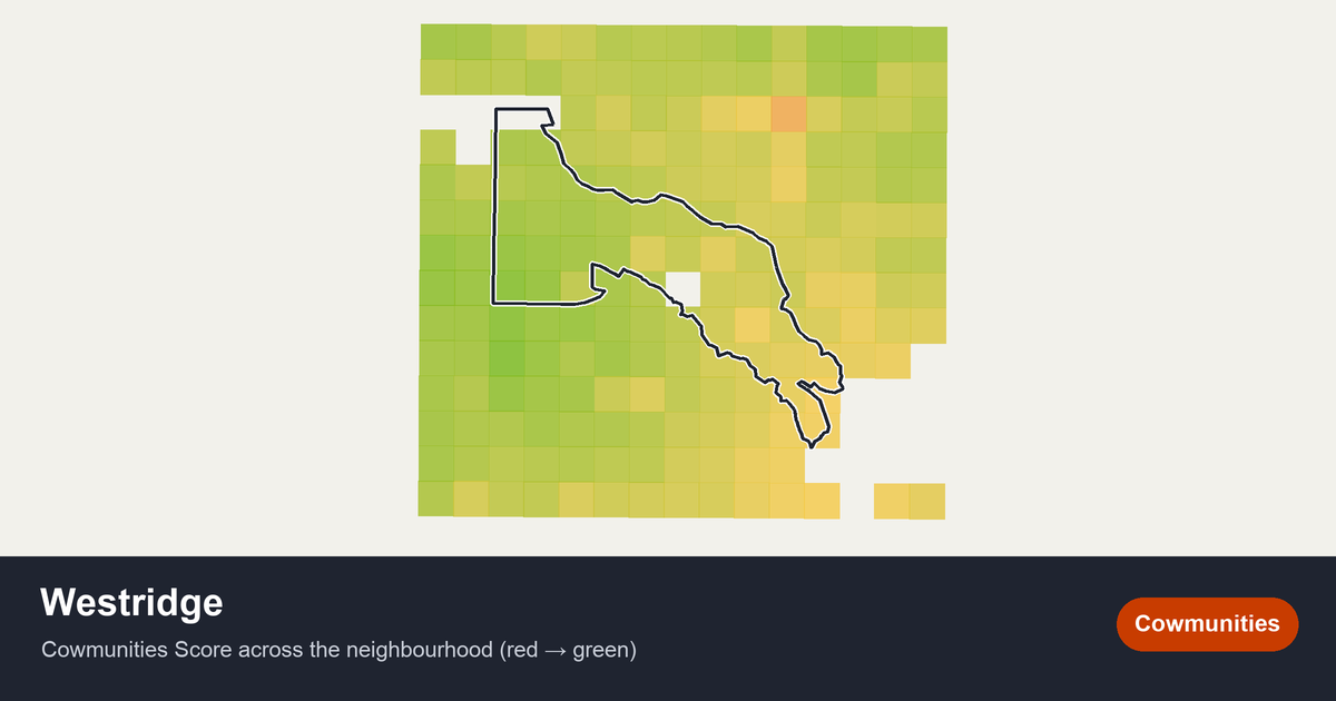 Map of Westridge in Edmonton