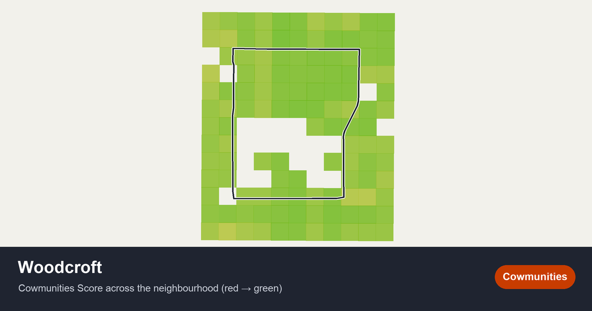 Map of Woodcroft in Edmonton