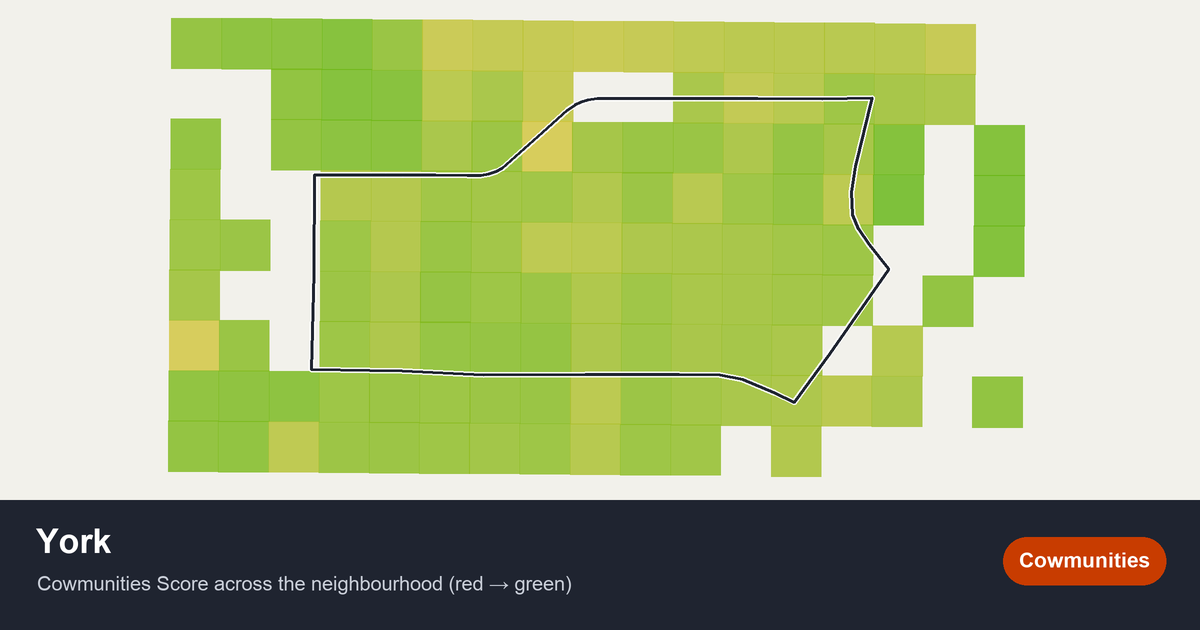 Map of York in Edmonton