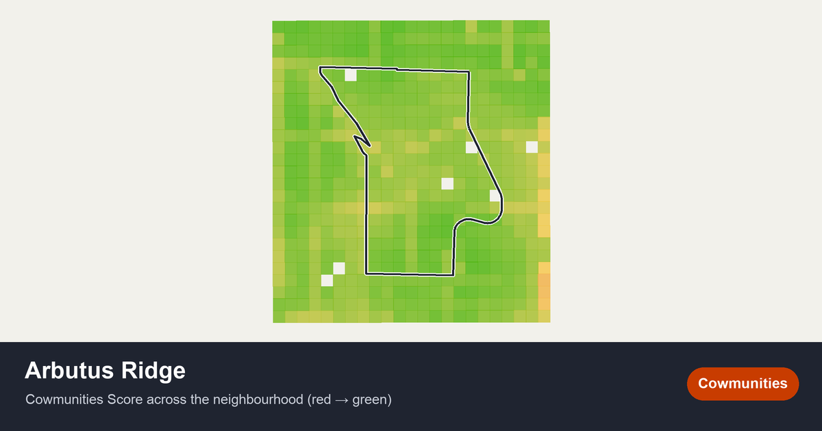 Map of Arbutus Ridge in Greater Vancouver