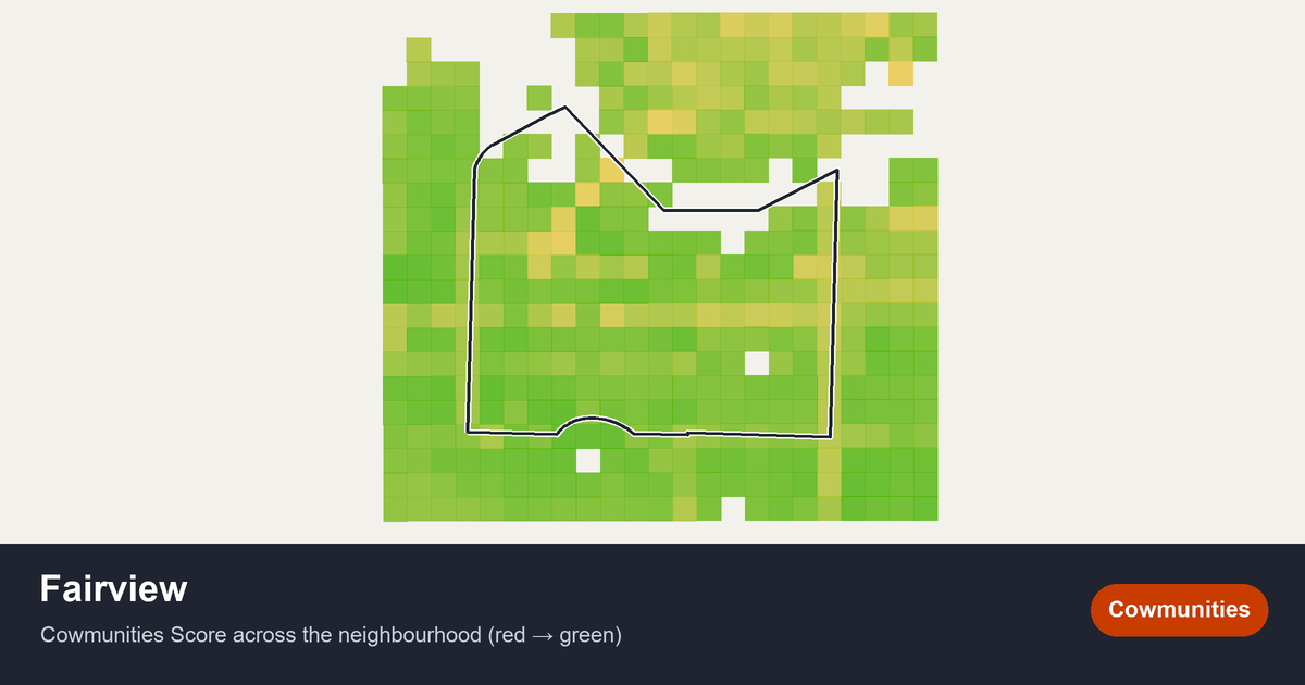 Map of Fairview in Greater Vancouver