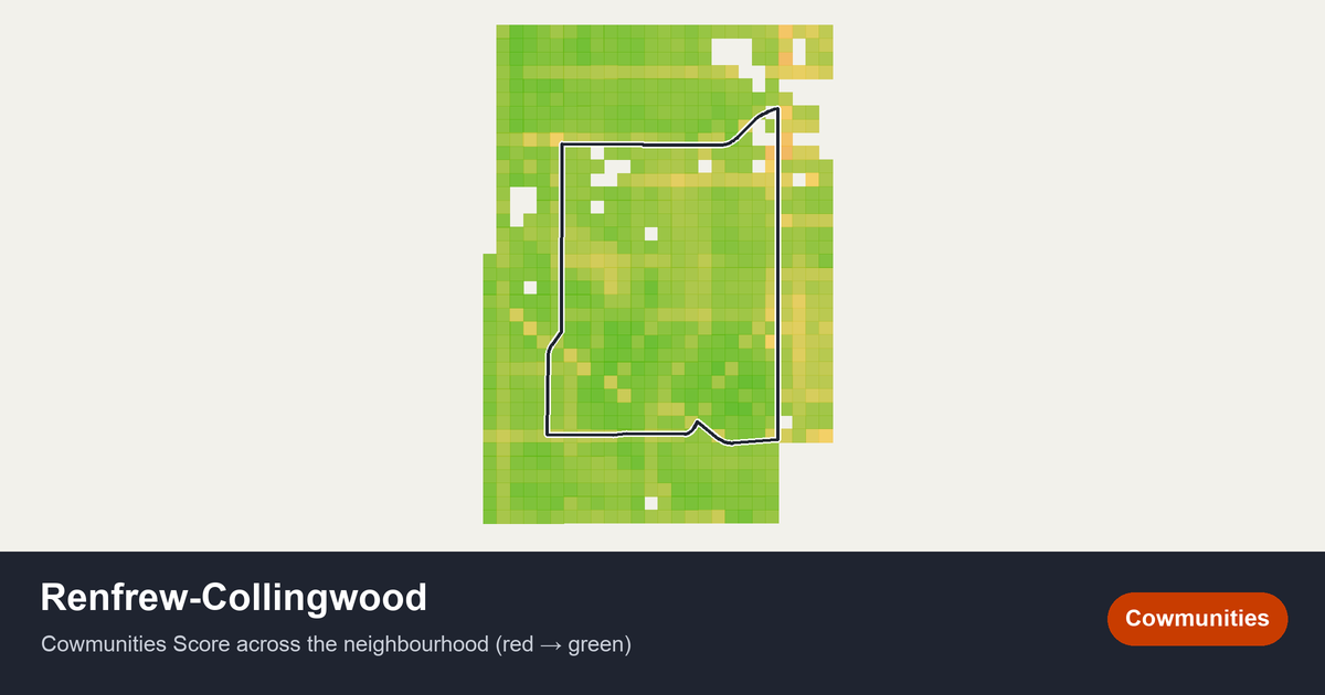 Map of Renfrew-Collingwood in Greater Vancouver