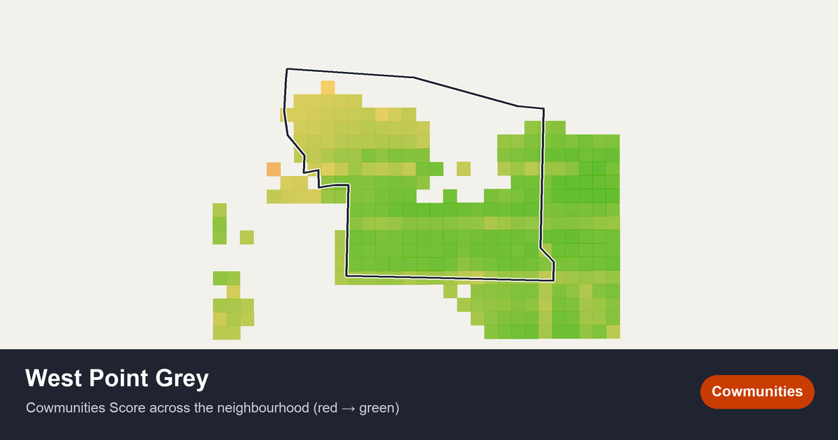 Map of West Point Grey in Greater Vancouver