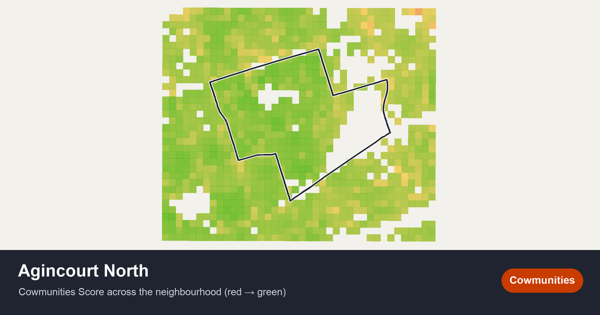 Map of Agincourt North in Toronto
