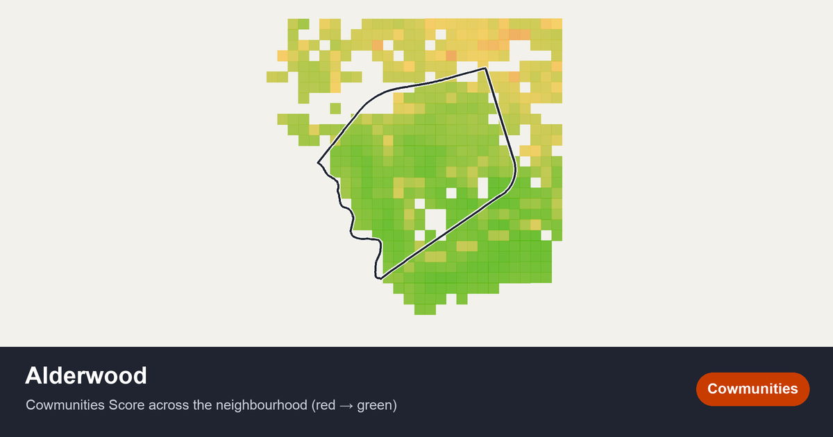Map of Alderwood in Toronto