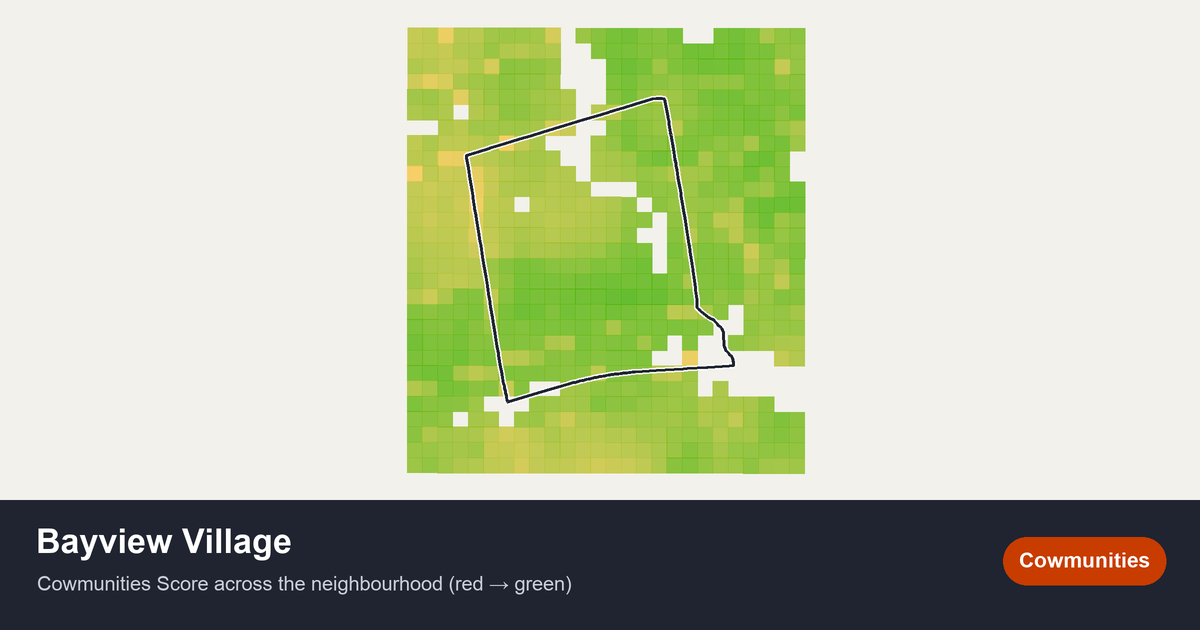 Map of Bayview Village in Toronto