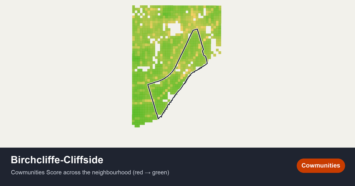 Map of Birchcliffe-Cliffside in Toronto