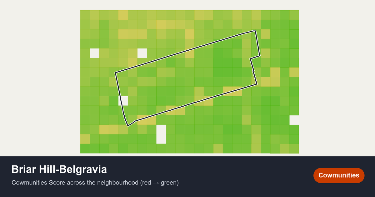 Map of Briar Hill-Belgravia in Toronto