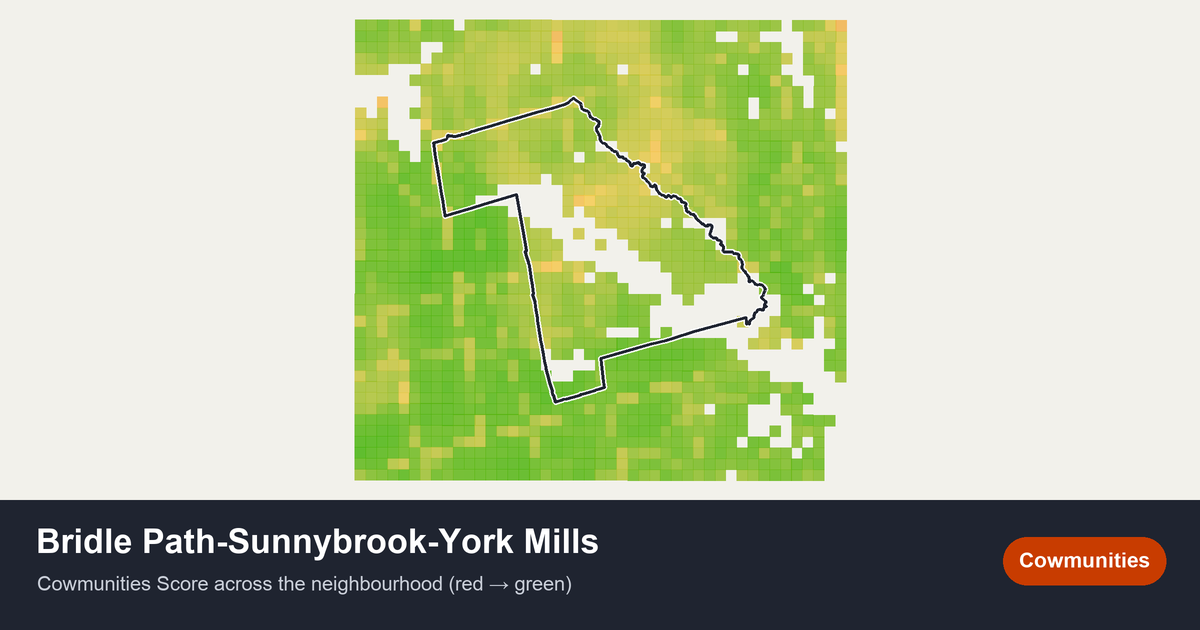 Map of Bridle Path-Sunnybrook-York Mills in Toronto