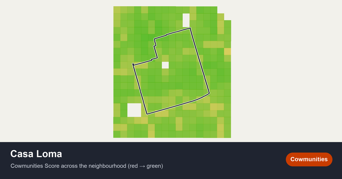 Map of Casa Loma in Toronto