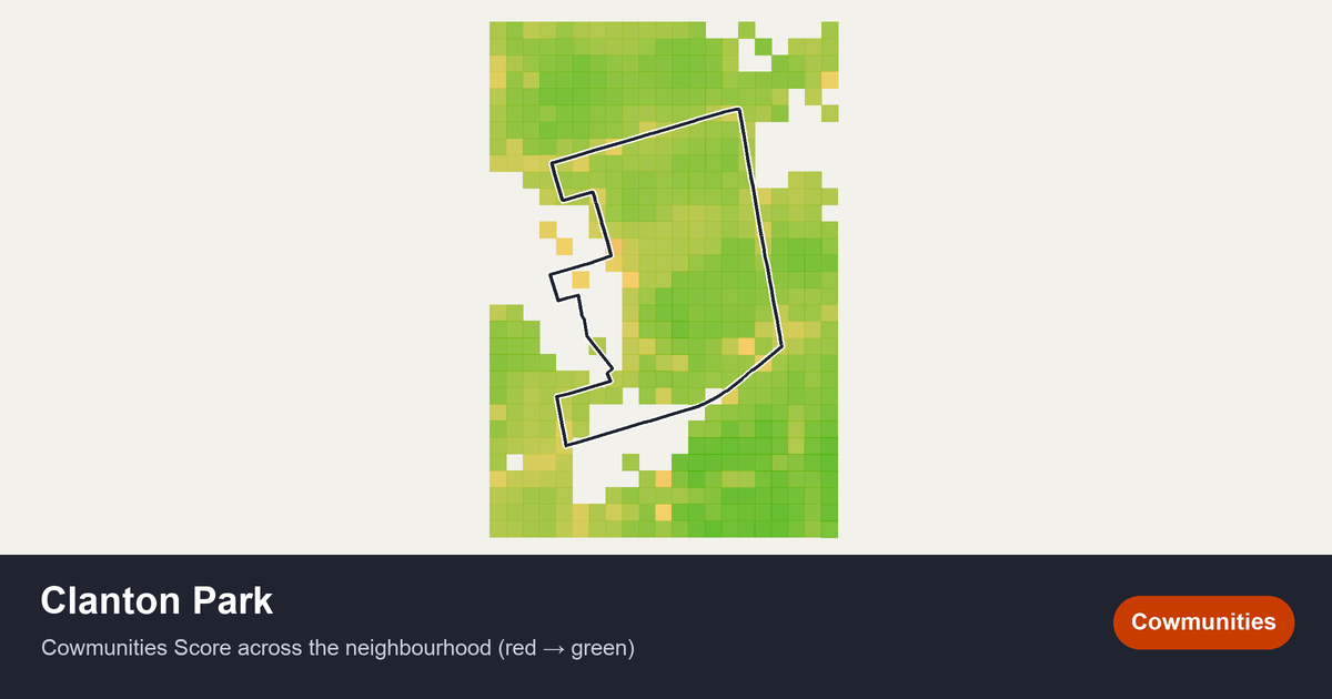 Map of Clanton Park in Toronto