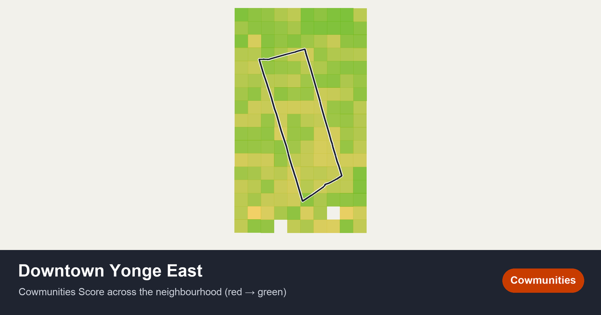Map of Downtown Yonge East in Toronto