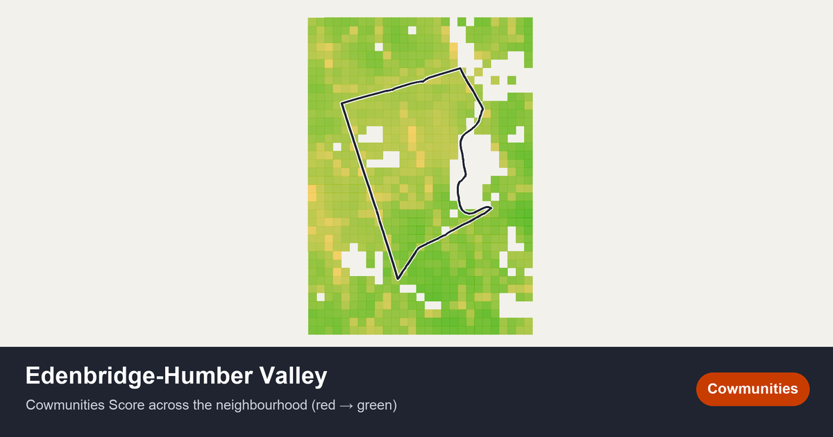 Map of Edenbridge-Humber Valley in Toronto