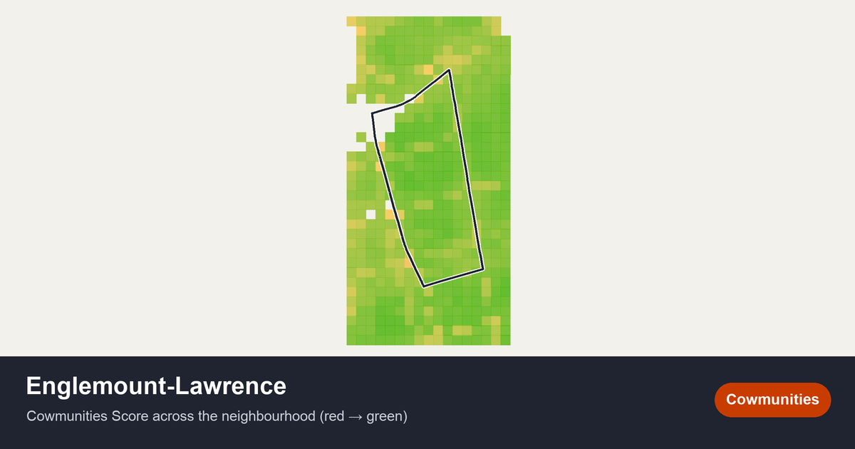 Map of Englemount-Lawrence in Toronto
