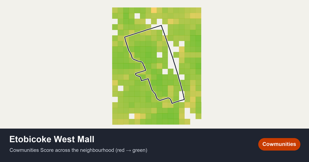 Map of Etobicoke West Mall in Toronto