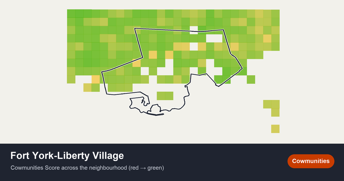Map of Fort York-Liberty Village in Toronto