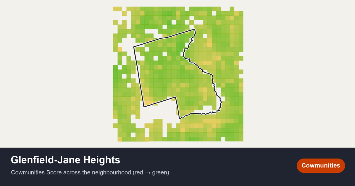 Map of Glenfield-Jane Heights in Toronto