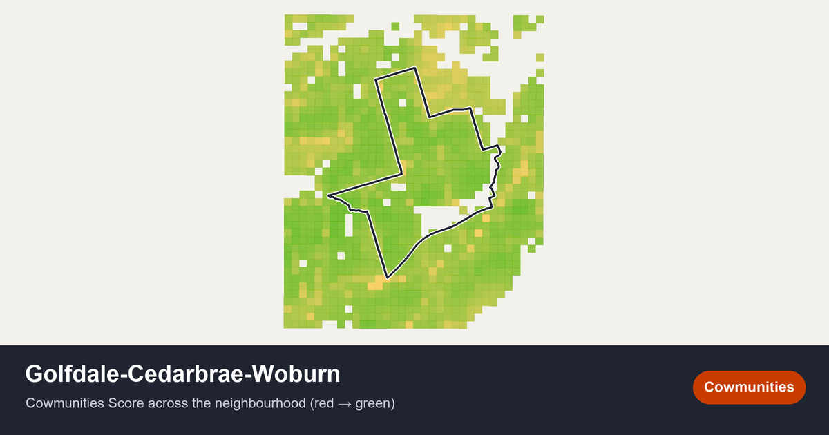 Map of Golfdale-Cedarbrae-Woburn in Toronto