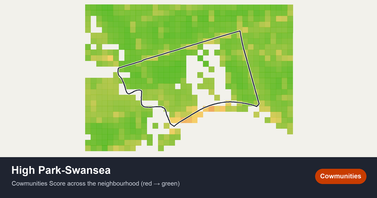 Map of High Park-Swansea in Toronto