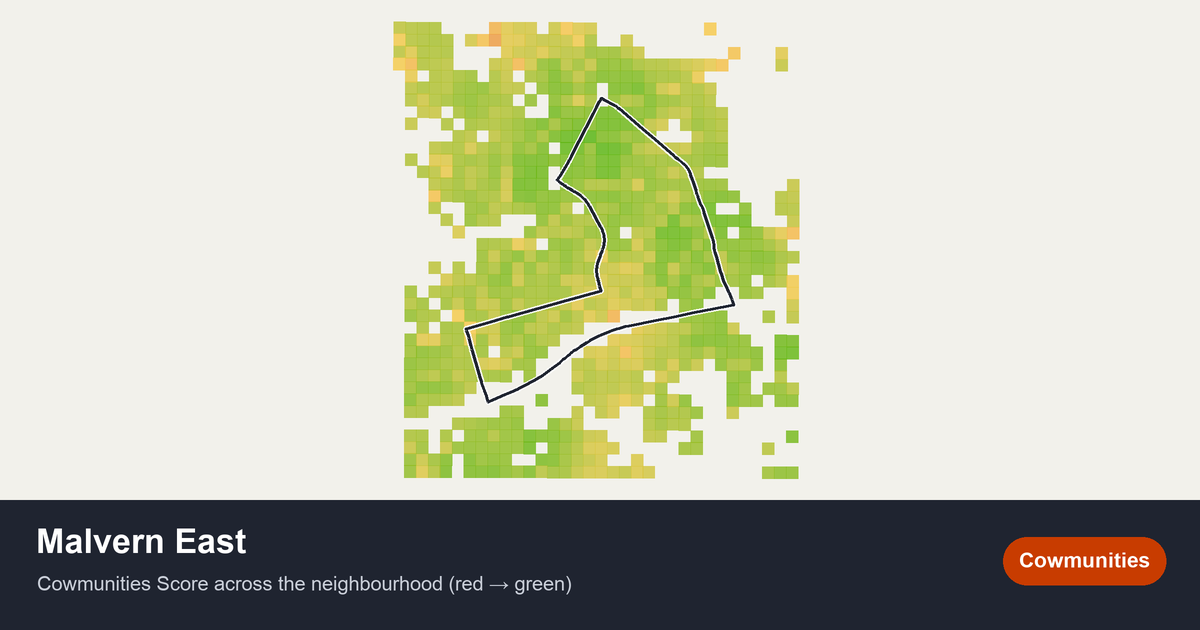 Map of Malvern East in Toronto