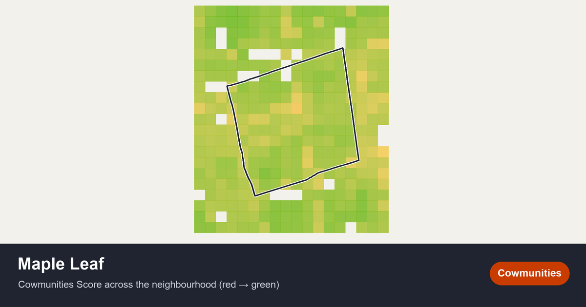 Map of Maple Leaf in Toronto