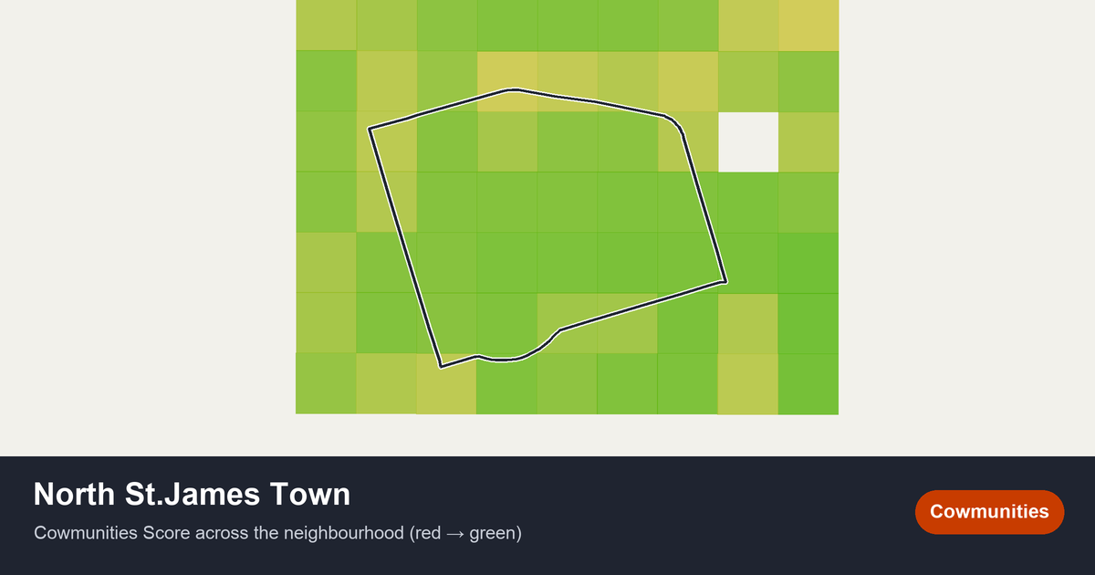 Map of North St.James Town in Toronto