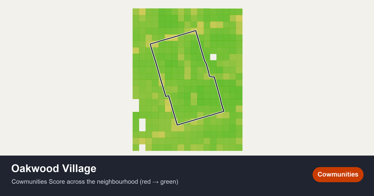Map of Oakwood Village in Toronto