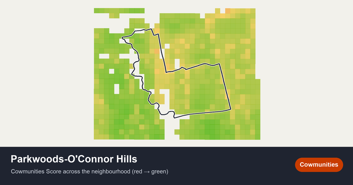 Map of Parkwoods-O'Connor Hills in Toronto