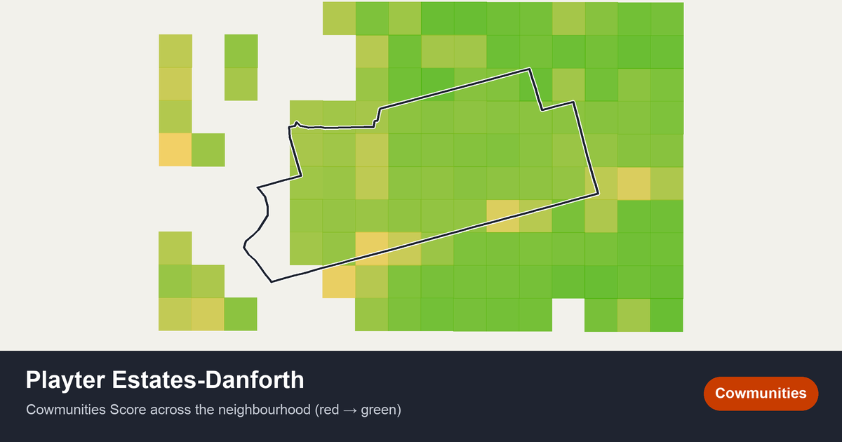 Map of Playter Estates-Danforth in Toronto
