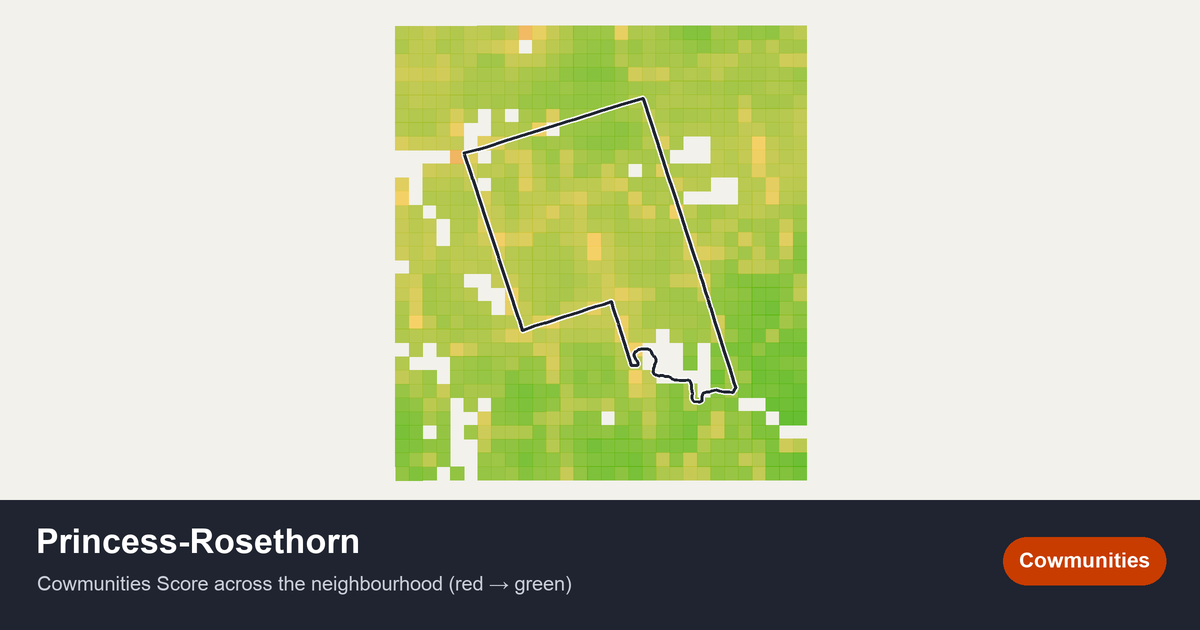 Map of Princess-Rosethorn in Toronto