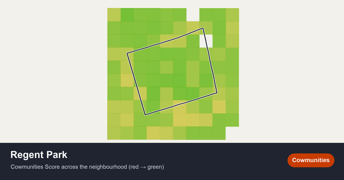 Map of Regent Park in Toronto
