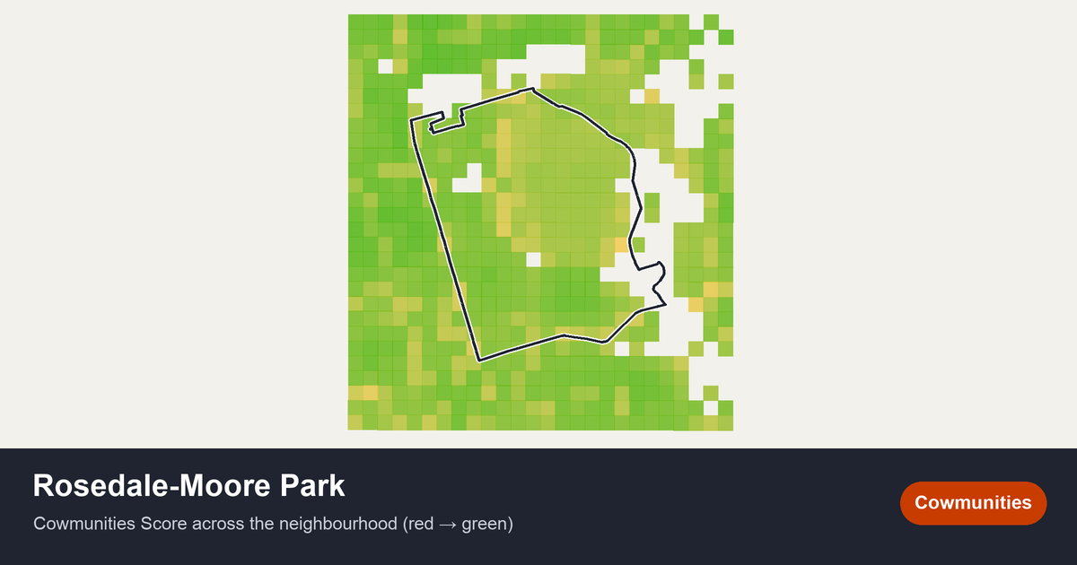 Map of Rosedale-Moore Park in Toronto