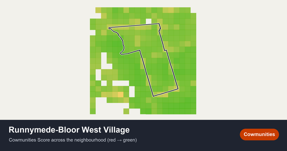 Map of Runnymede-Bloor West Village in Toronto