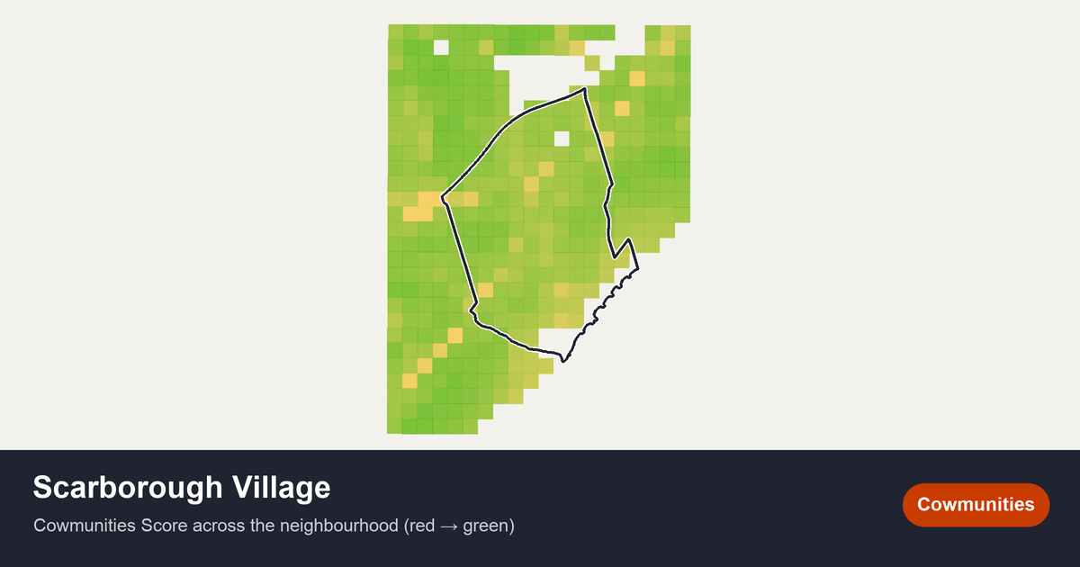 Map of Scarborough Village in Toronto