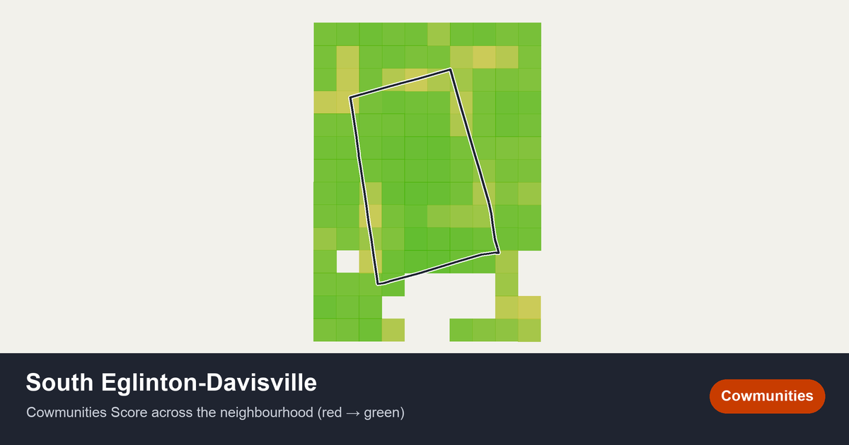 Map of South Eglinton-Davisville in Toronto