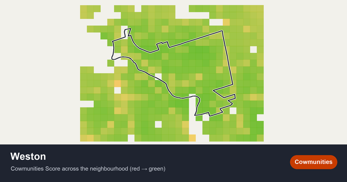 Map of Weston in Toronto