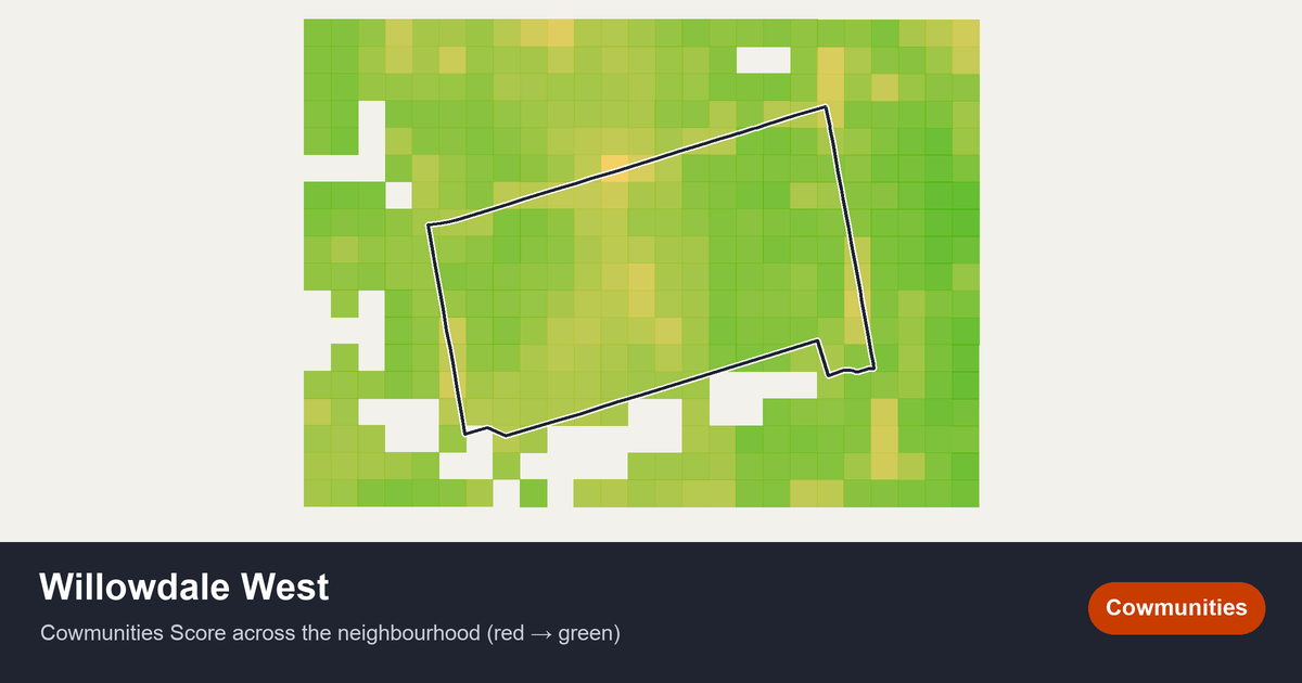 Map of Willowdale West in Toronto