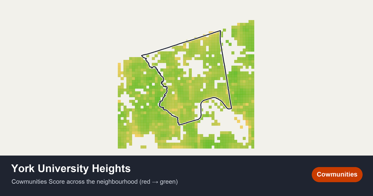 Map of York University Heights in Toronto